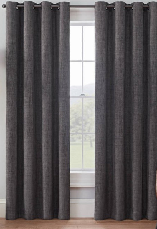 52"x63" Eclipse Blackout Rowland Window
Curtain Panel Charcoal Gray