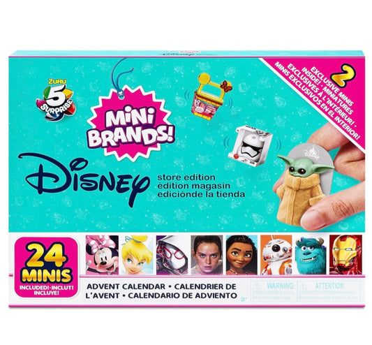 Mini Brands Disney: Limited Edition Advent
Calendar with 4 Exclusive
Minis, Mystery Collectibles
Toys Comes with 24 Minis