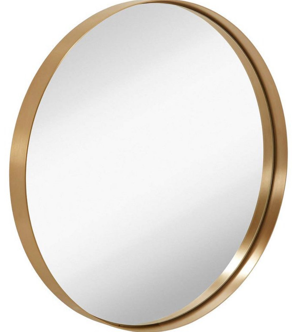 24" Gold Circle Deep Set Metal Round Frame Mirror Contemporary Gold Wall
Mirror