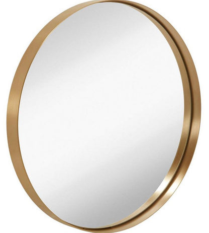 24" Gold Circle Deep Set Metal Round Frame Mirror Contemporary Gold Wall
Mirror- CLEARANCE AS IS