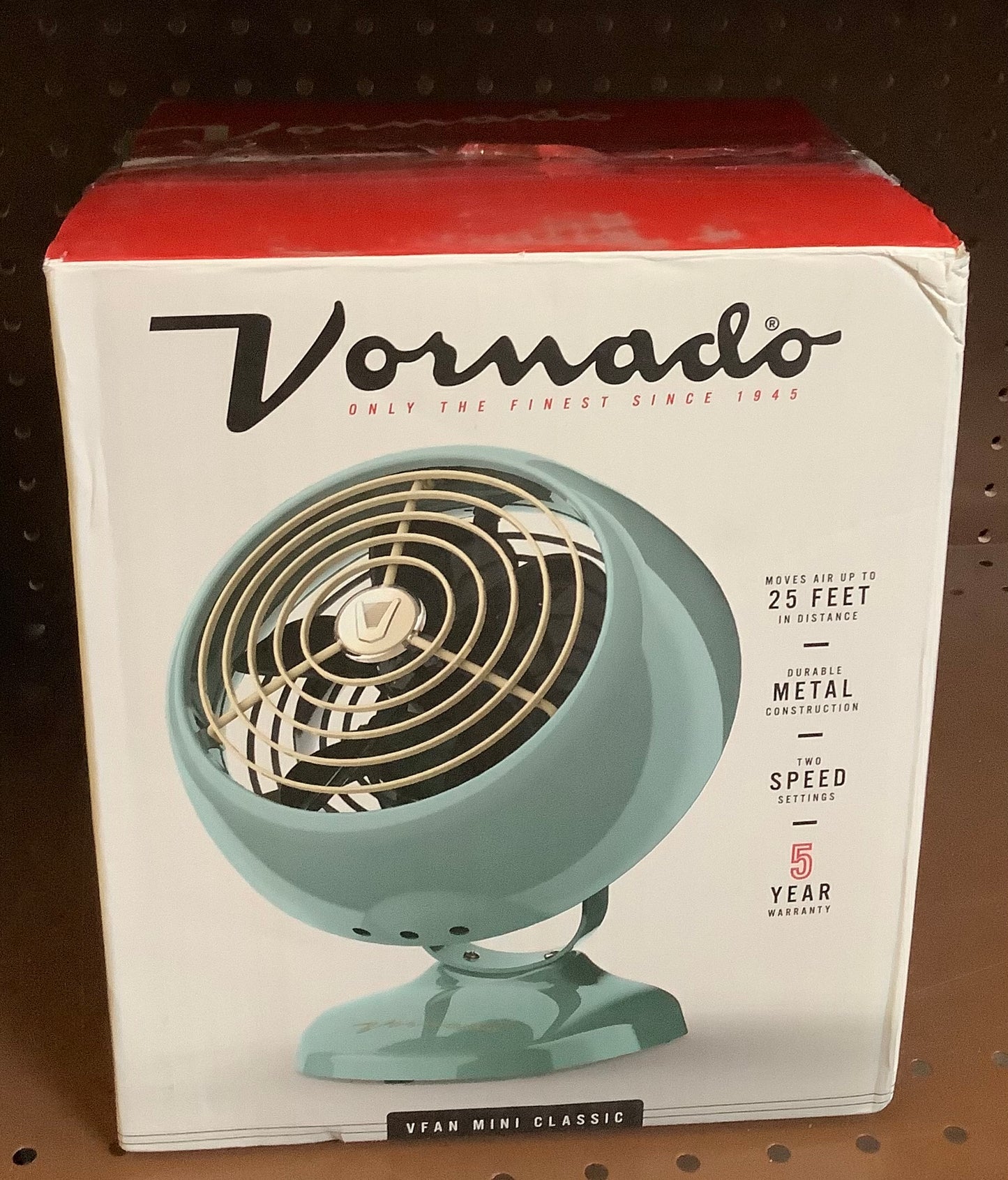 Vornado VFAN Mini Classic Personal Vintage Air Circulator
Fan Green: Desk & Table Fan, 2 Speeds, Electric, 5-Year
Warranty