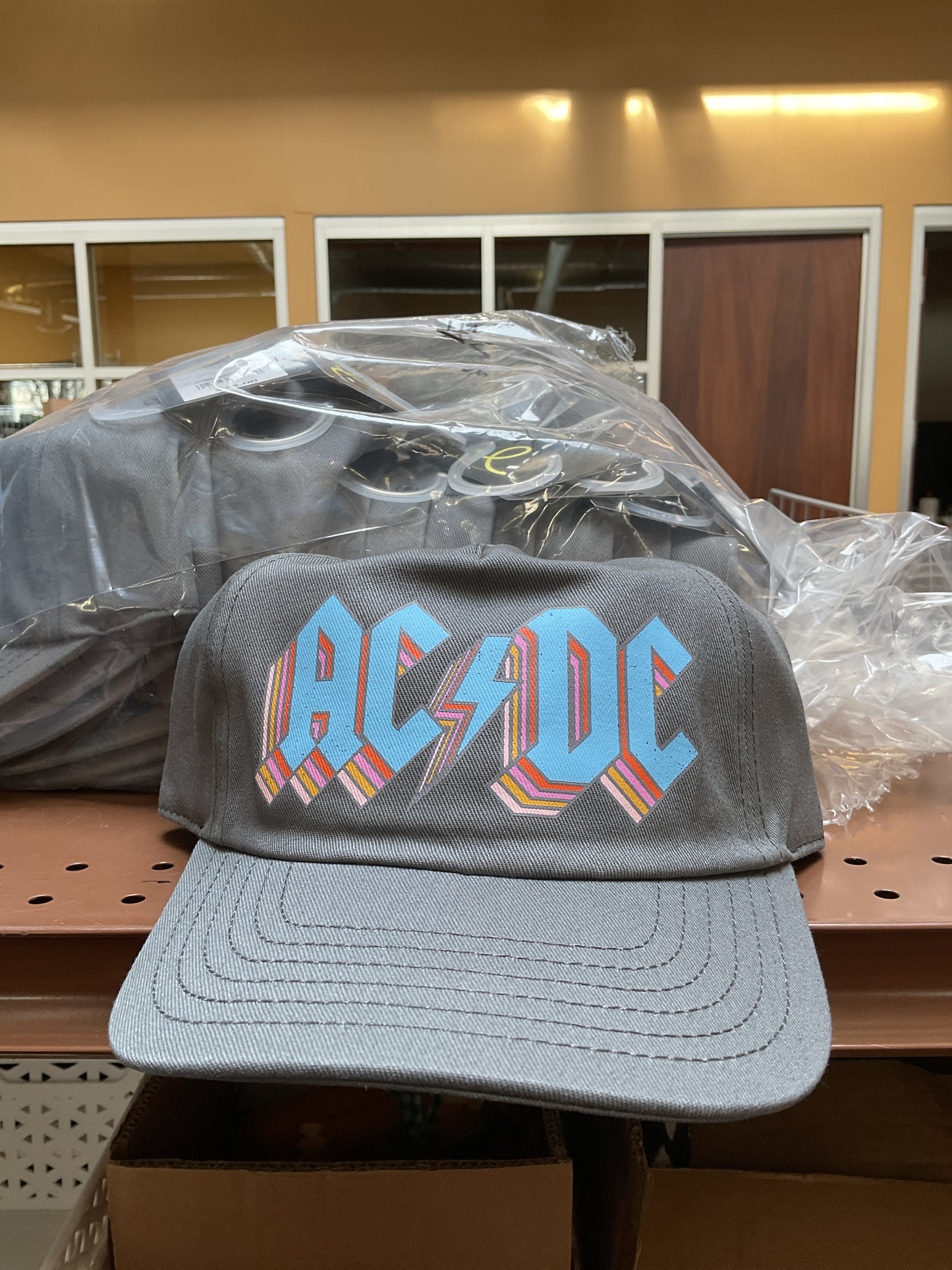 AC/DC Grey SnapBack Cap-One Size Fits Most