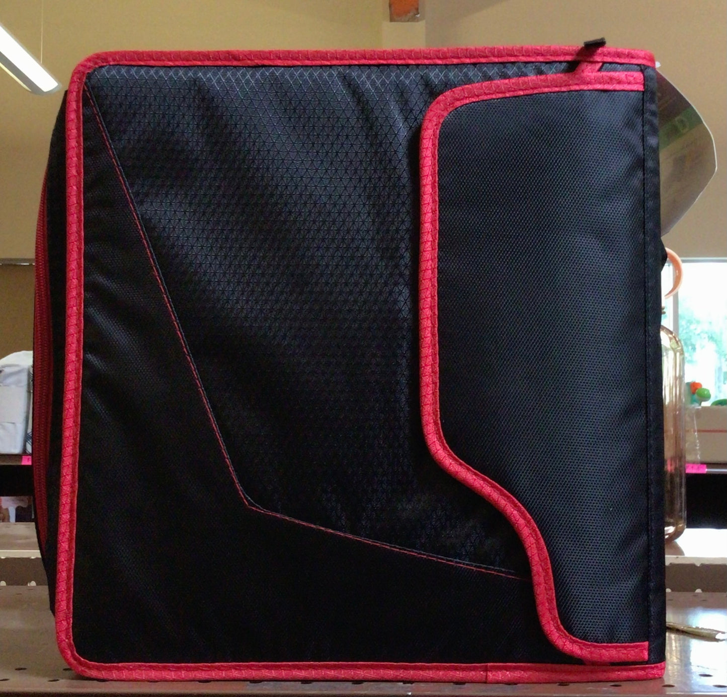 Five Star 3” Zipper Binder - red & black