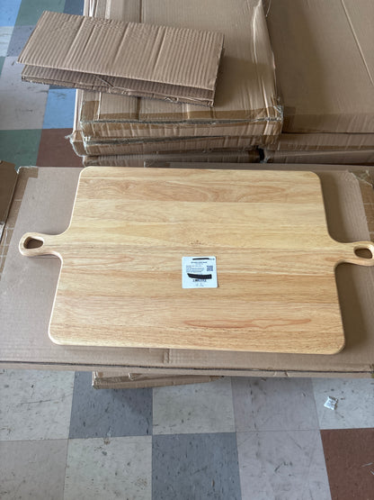 Large Double Handle Wood Serve Board Natural - New in packaging!