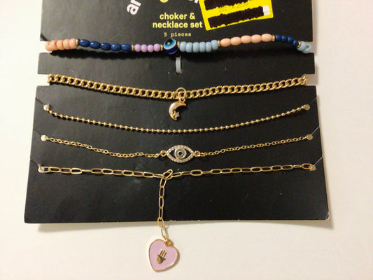 Evil eye choker & necklace Set