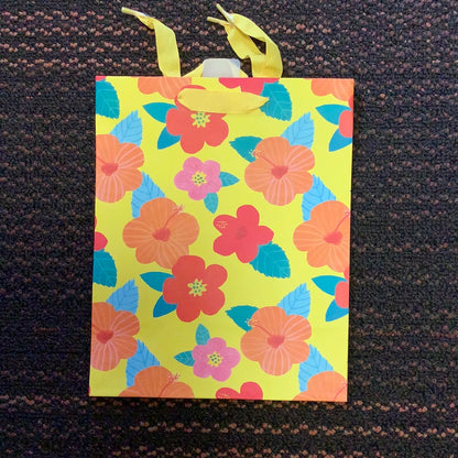 National Brand Floral Yellow Gift Bag