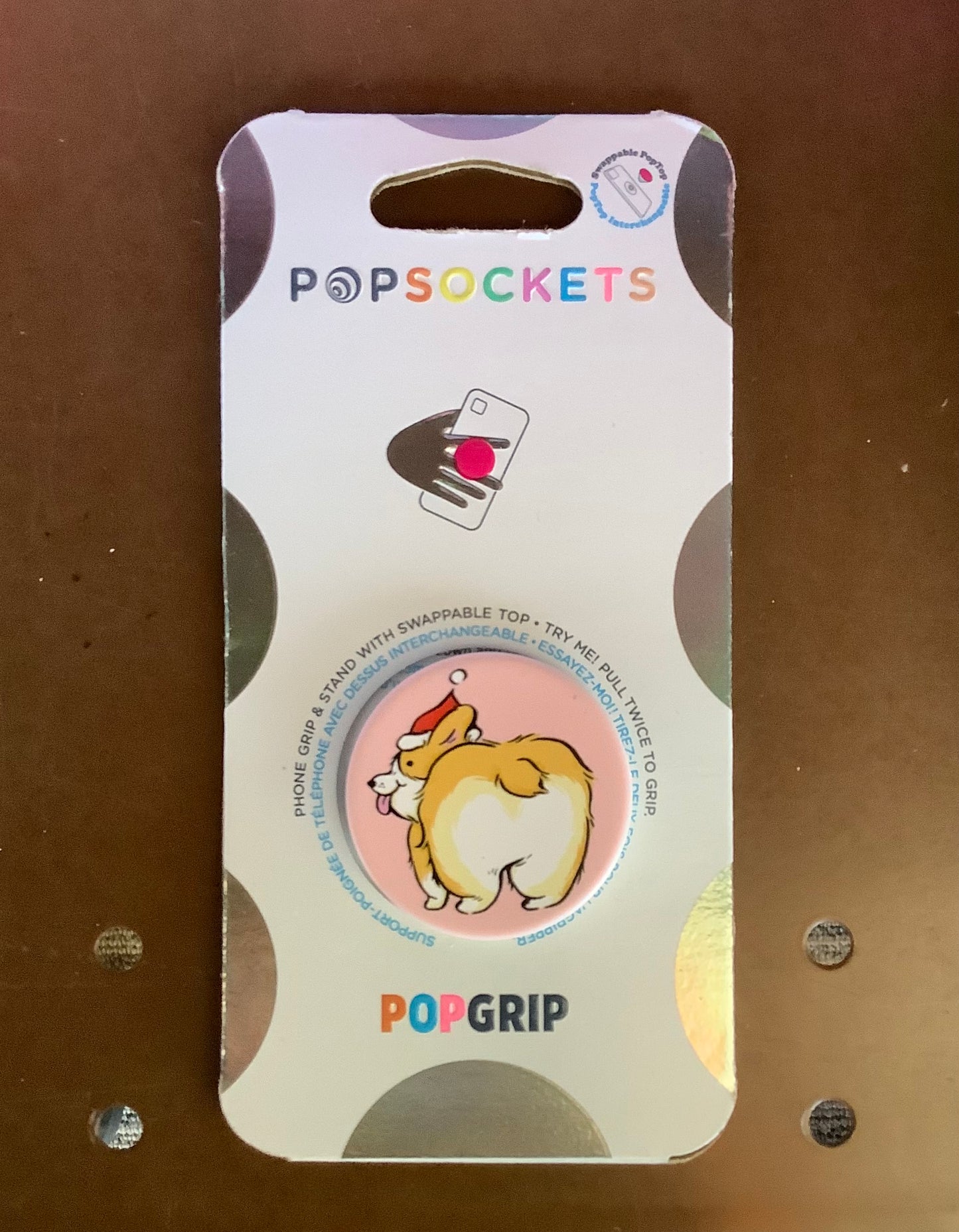 PopSockets PopGrip - Santa corgi