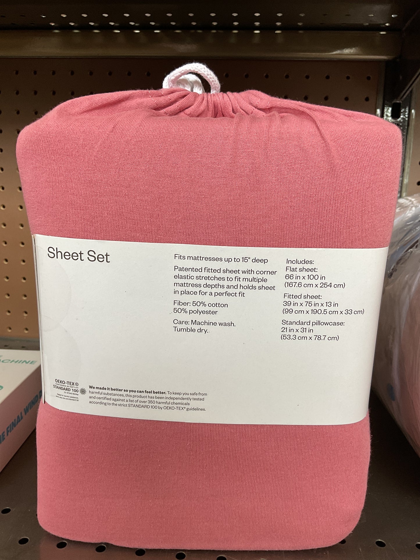 Twin Jersey Sheet Set Pink