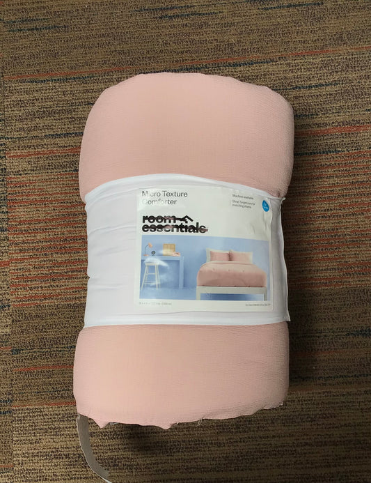 Micro textured comforter - light pink