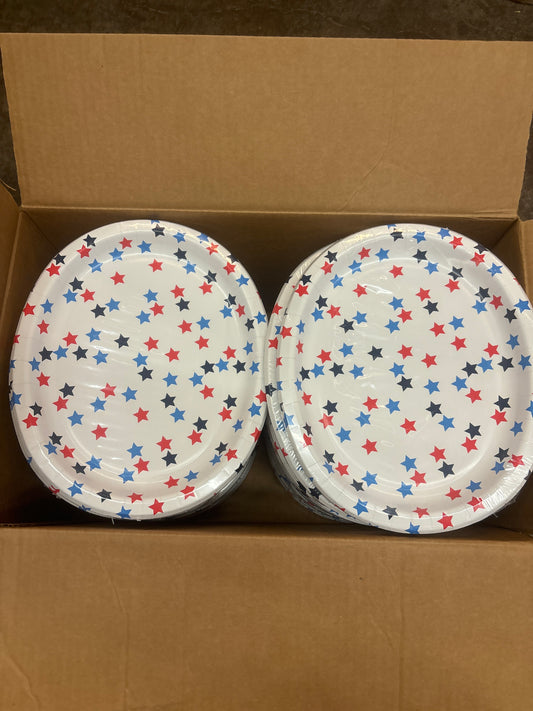 Case Pack - 12 x 10” Oval Dinner Plates - Stars - 240ct