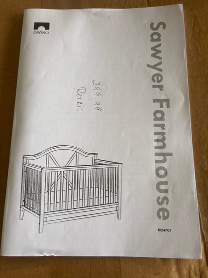 Sawyer Farmhouse DaVinci Crib - ASSEMBLED