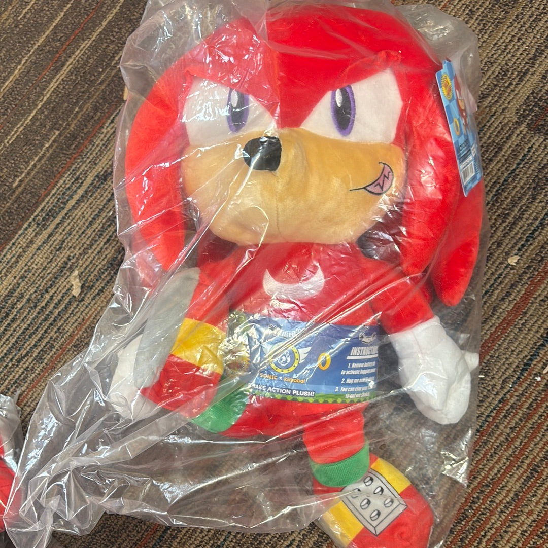 Sonic The Hedgehog Knuckles HugMe Shake Action 16in Plush