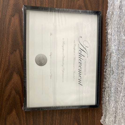 small certificate of achievement frame (Black)￼