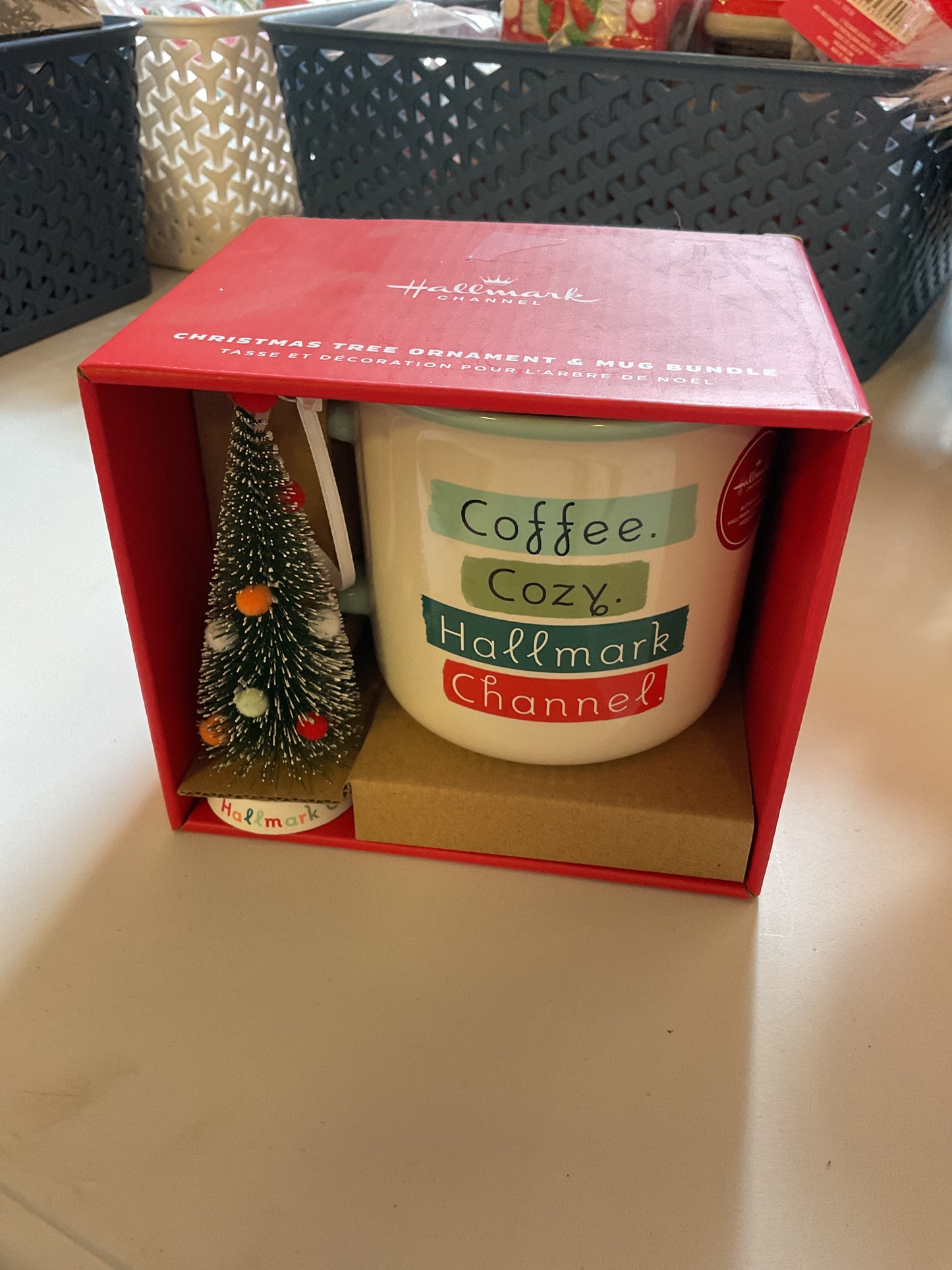 National Brand Christmas Mug W/Tree Ornament