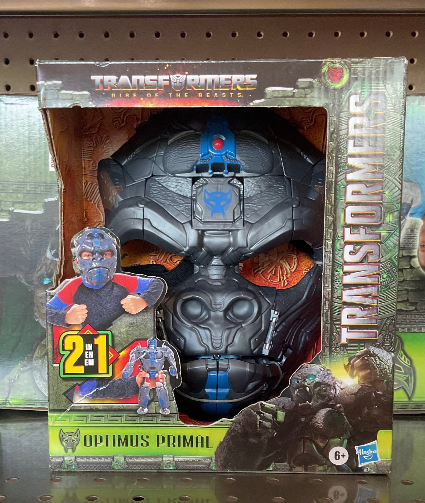 Transformers Rise of the Beasts 2-in-1 Optimus Primal Role Play Mask ...