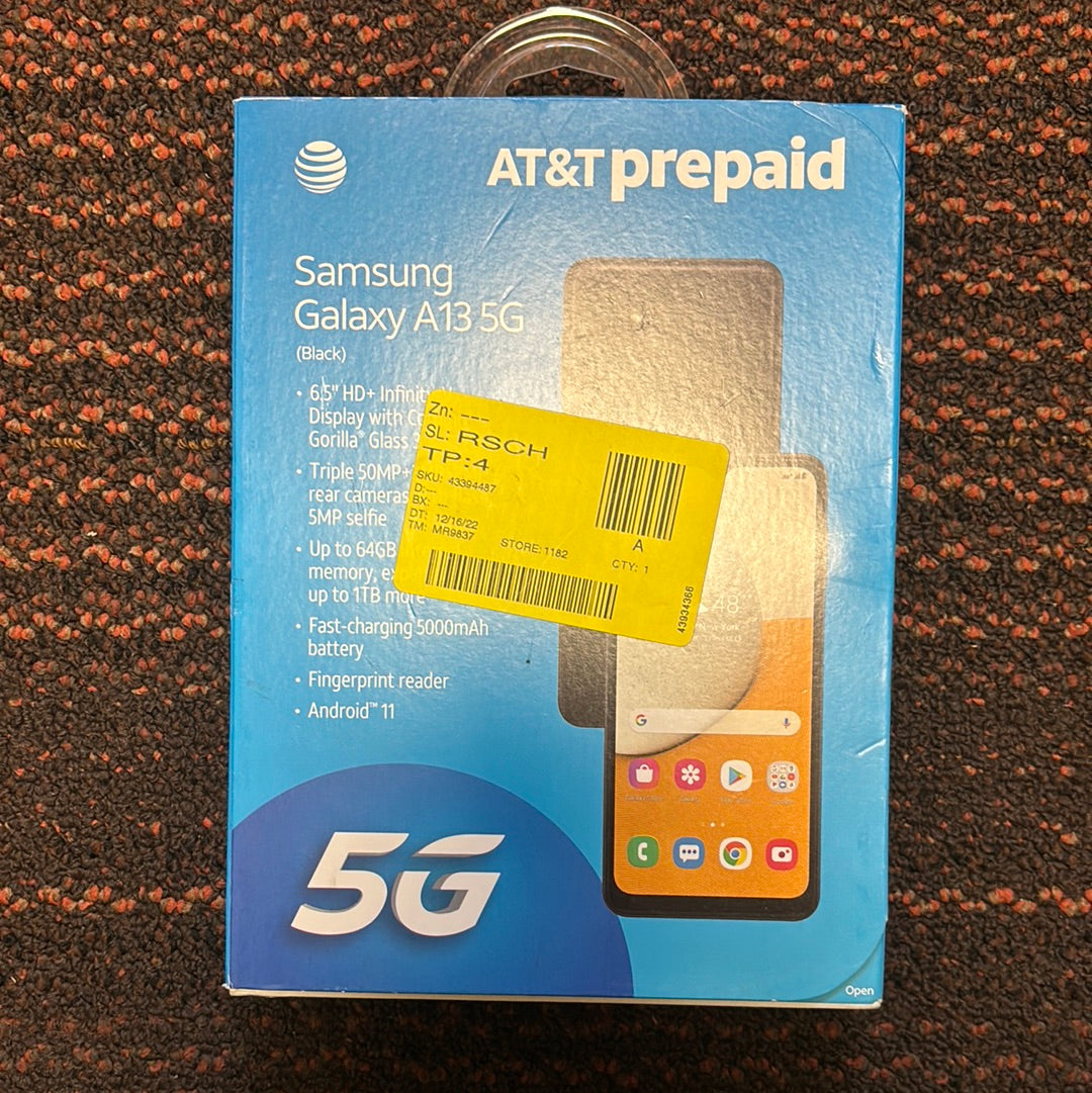 AT&T Prepaid Samsung Galaxy A13 5G (64GB) Smartphone - Black