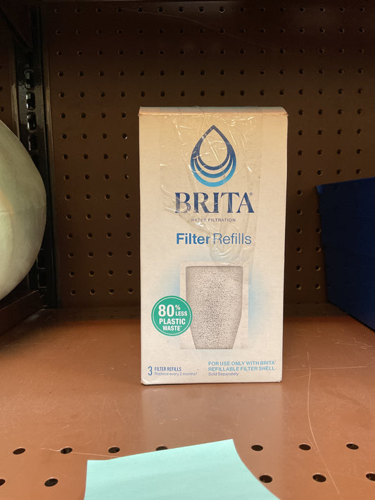 Brita Refillable Replacement Water Filters for Brita Water Pitchers and Dispensers - 3ct: Filters Chlorine, Cadmium, Mercury