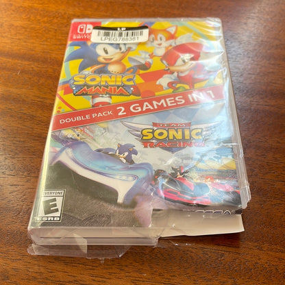 Sonic mania + team sonic racing - nitendo switch                       (DAMAGED PACKAGING)(PRE-OWNED)