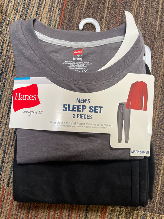 Mens 2pc sleep set Grey/Black- MEDIUM