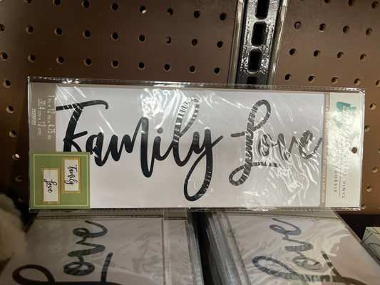 Peel and stick vinyl - Family Love 1pc