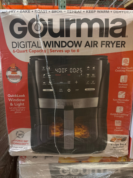 Gourmia 6-Qt Digital Window Air Fryer with 12 Presets & Guided Cooking Black:
Stainless Steel (NEW!)