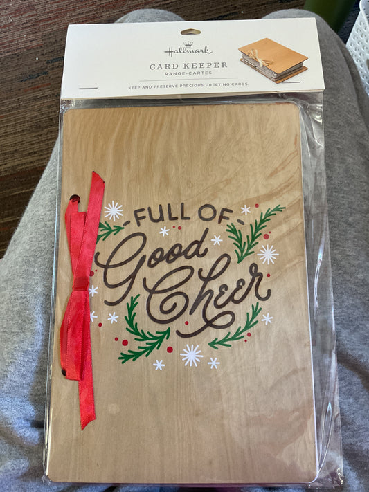 National Brand Christmas Wooden Card Keeper