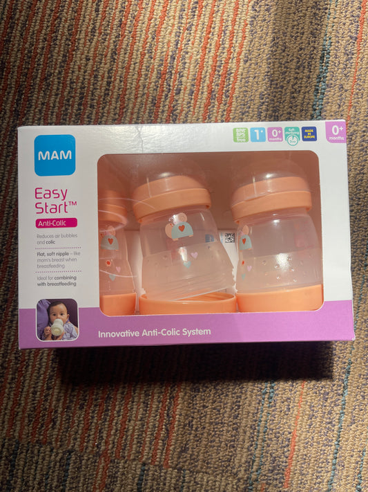 MAM Easy Start Anti-Colic Baby Bottles Om+
- 5z/3pk - Girl