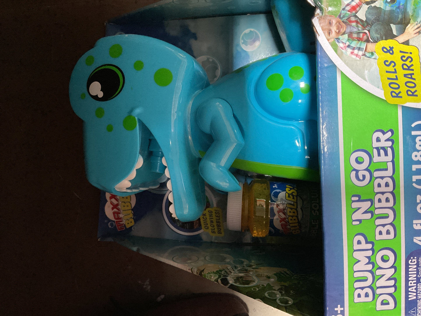 Maxx Bubbles Bump N' Go Dino Bubbler