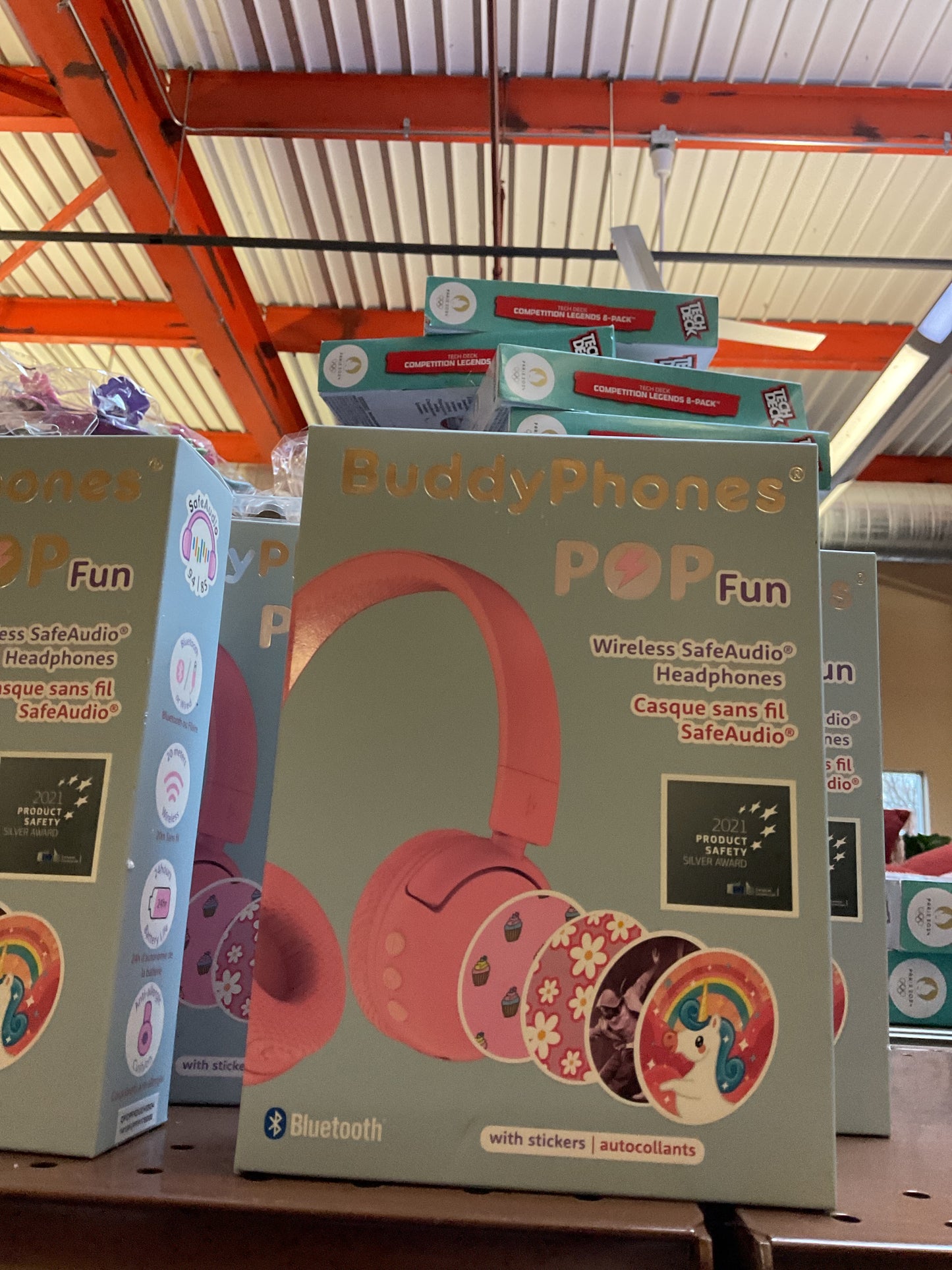 BuddyPhones POP Fun Foldable Bluetooth Wireless Kids
Headphones with Microphone - Pink