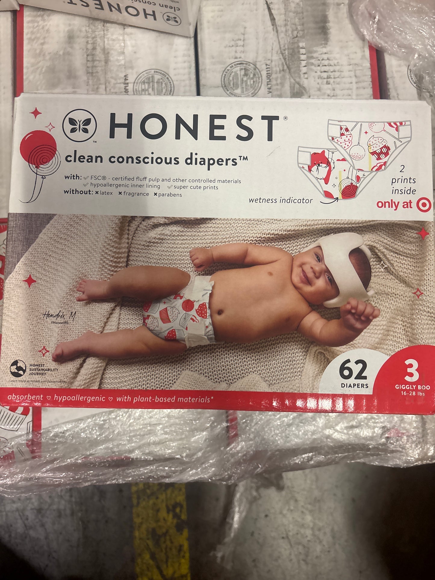 The Honest Company Clean Conscious Disposable Diapers
In-RED-Ibly Delicious & So Fetch - Size 3 - 62ct