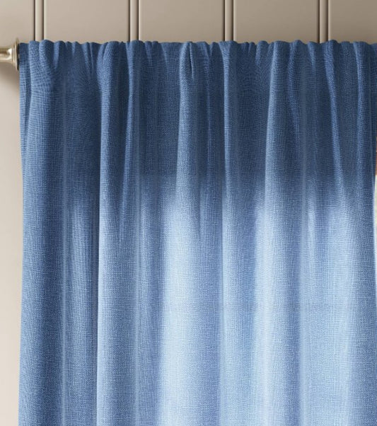 54"x84" Light Filtering Solid Farrah Window
Curtain Panel Blue Denim