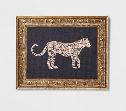 10”x8” cheetah framed wall art canvas