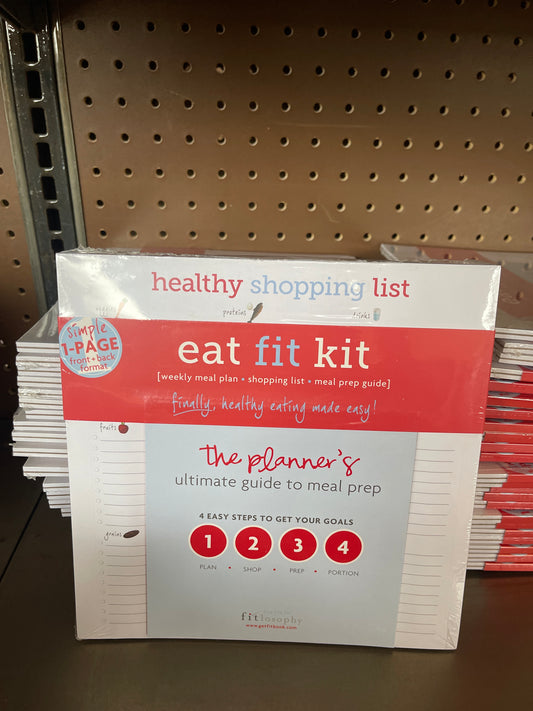 Eat Fit Weekly Meal Planner, Shopping List and Meal Prep Guide 40 pages