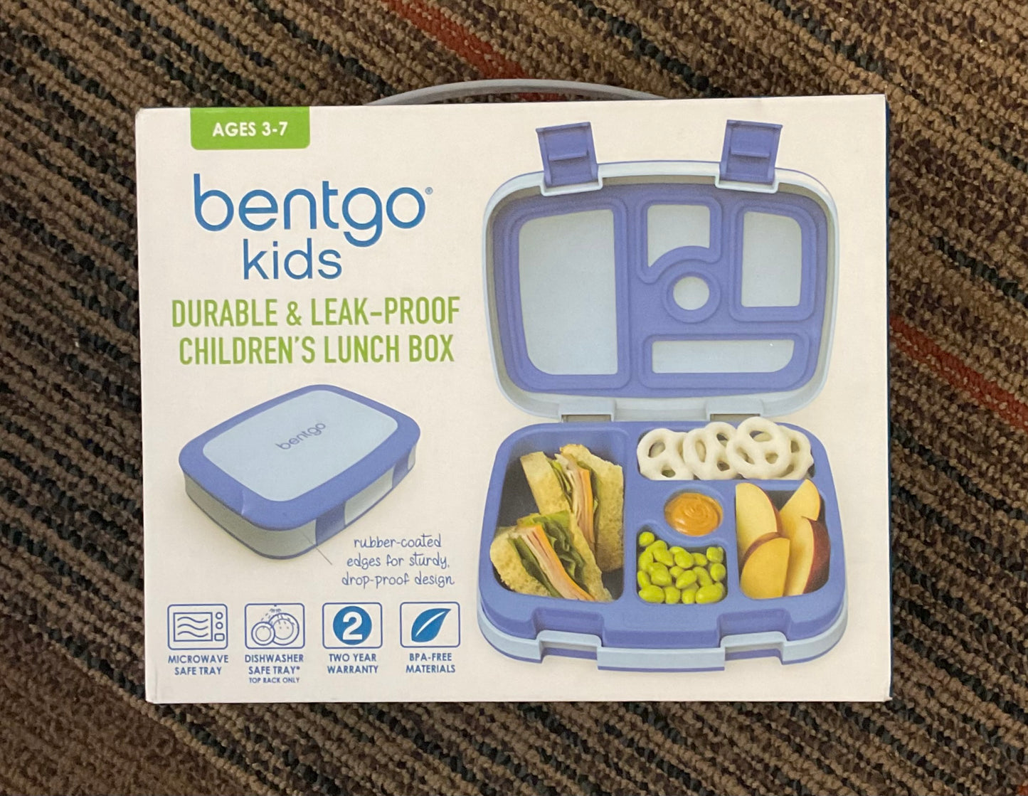 Bentgo Kids' Brights Leakproof, 5 Compartment Bento-Style Kids' Lunch Box - Blue