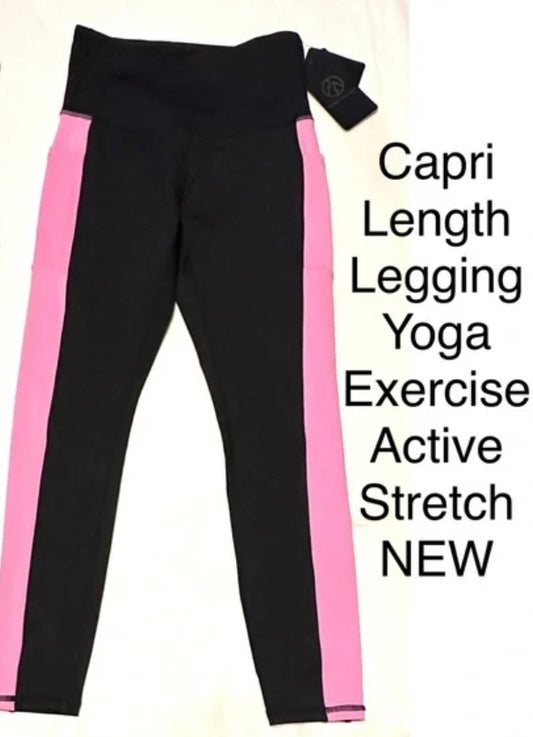 Ladies' Leggings - Black/Pink - Size XS