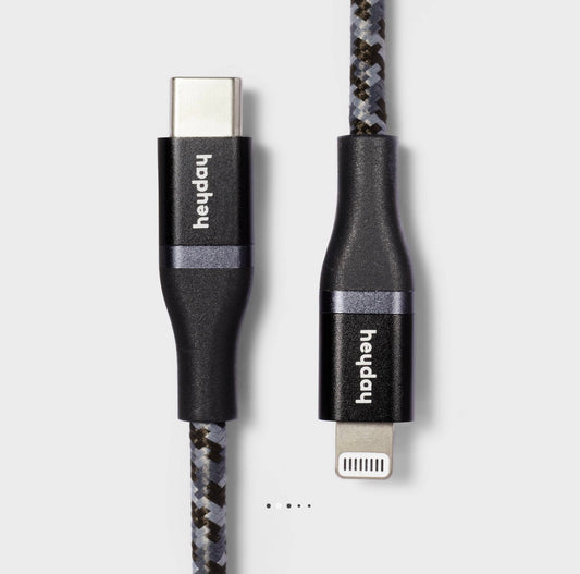4” Lightning to USB-C Braided Charging Cable (Variations)