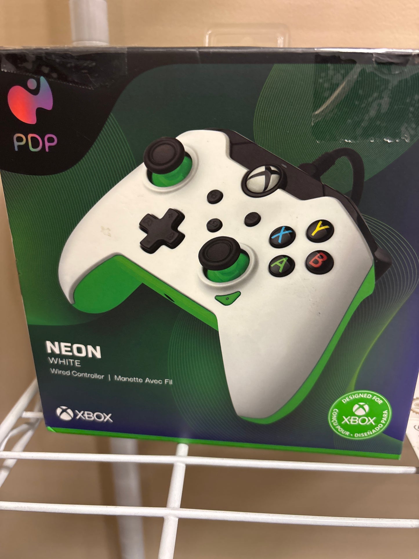 PDP Wired Gaming Controller for Xbox Series X/S/Xbox One - Neon White OPEN BOX - Clearance