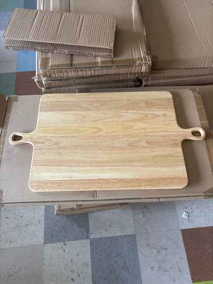 Large Double Handle Wood Serve Board Natural - New in packaging!