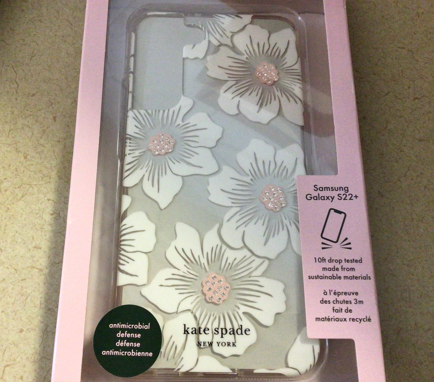 Samsung Galaxy S22+ - Hollyhock Floral with Stones