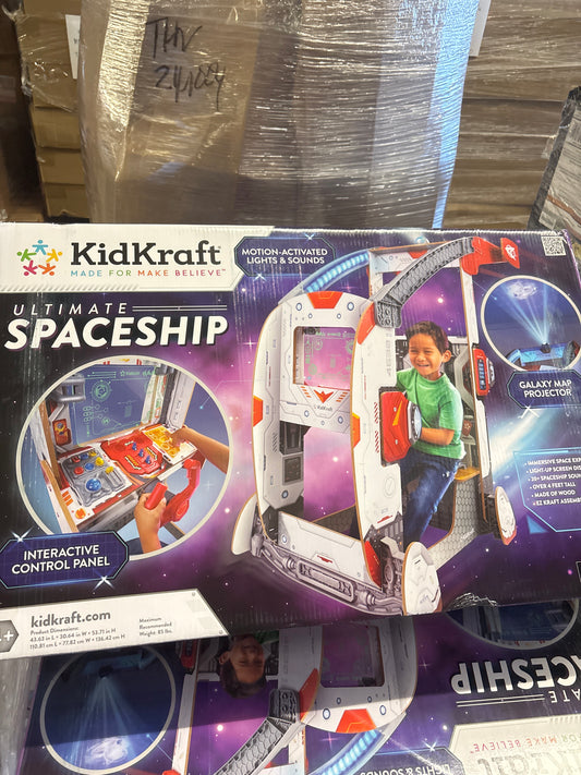 KidKraft Ultimate Spaceship Wooden
Pretend Play Set with Lights Sounds and Space Projector - Boxed - CLEARANCE