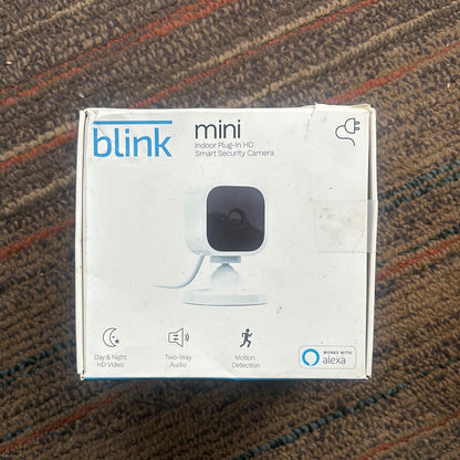 Amazon Blink Mini 1080p SecurityCamera - White OPEN BOX AS IS