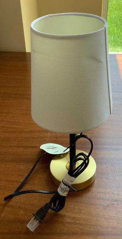 Mini Stick Table Lamp with Rattan Black