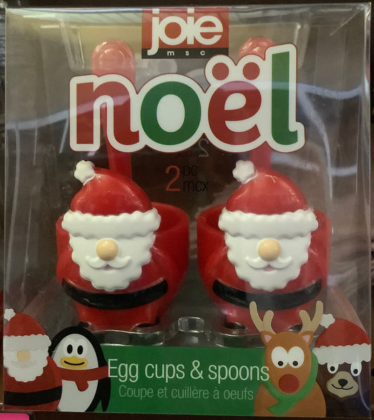 Joie Noel Egg cups and spoons set of 2