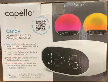 Candy Glow Alarm Table Clock with Color Changing
Nightlight - Capello