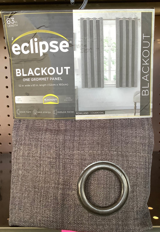 52"x63" Eclipse Blackout Rowland Window Curtain Panel
Charcoal Gray