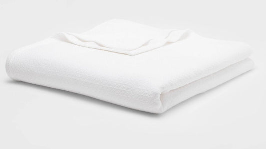 Twin/Twin XL 100% Cotton Bed Blanket White