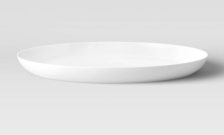 10.5" Plastic Round Dinner Plate Cream