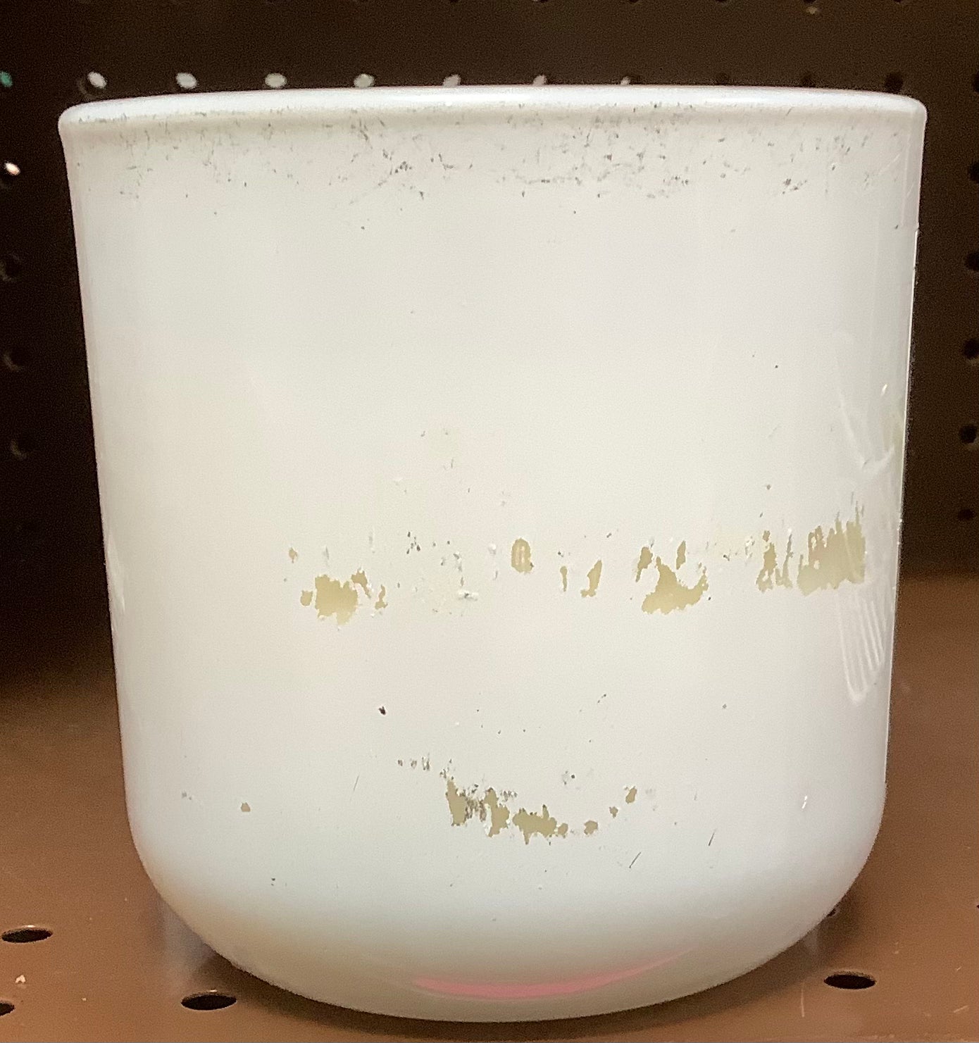 SCRATCHES ON GLASS SEE PICTURE!!!! 2-Wick White Glass Midnight Forest Candle 12oz - CLEARANCE