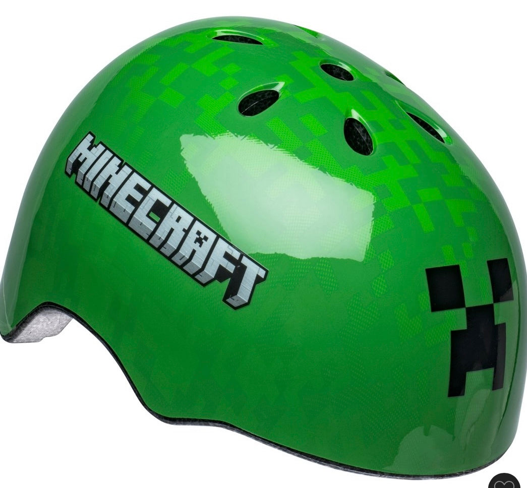 Minecraft Creeper Child Bike Helmet