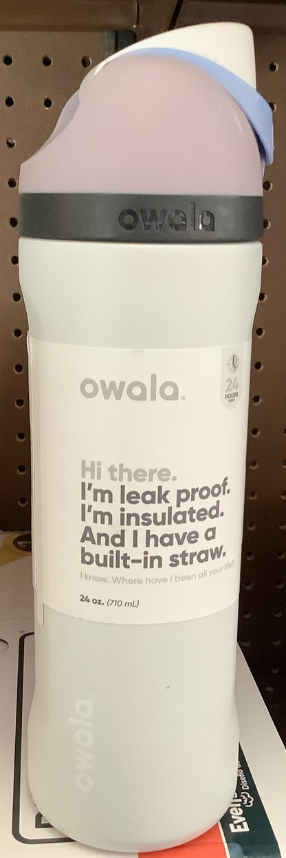 DENT SEE PICTURE!! Owala 24oz FreeSip Stainless Steel Water Bottle - Frosty Penguin